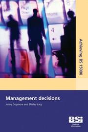 Cover of: Achieving BS 15000 Management Decisions by Jenny Dugmore