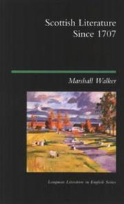 Cover of: Scottish Literature Since 1707 by Marshall Walker, Walker