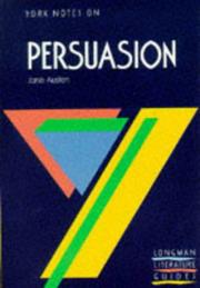 Cover of: York Notes on Jane Austen's "Persuasion" by A.J.P. Smith