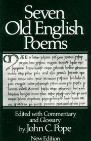 Cover of: Seven old English poems