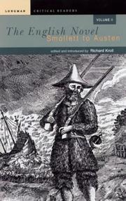 Cover of: The English Novel: Smollett to Austen (Longman Critical Readers Series)