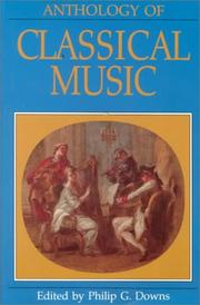 Cover of: Anthology of Classical Music (Norton Introduction to Music History) | Philip G. Downs