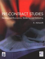 Cover of: Pre-contract Studies (Chartered Institute of Building)
