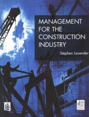 Cover of: Management for Building (Ciob Education Framework Textbook)