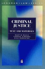 Cover of: Criminal Justice (Longman Law)