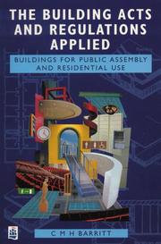 Cover of: The Building Acts and Regulations Applied by C. M. Barritt
