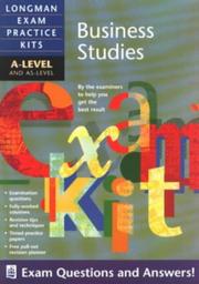 Cover of: A-level Business Studies (Longman Exam Kits) by Barry Brindley, Martin W. Buckley