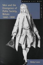 Cover of: Men and the Emergence of Polite Society, 1660-1800