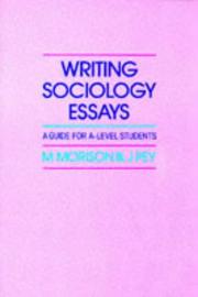 Cover of: Writing Sociology Essays