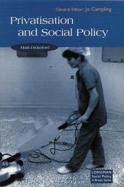 Cover of: Social Policy and Privatisation