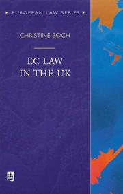 Cover of: EC Law in the UK (European Law)