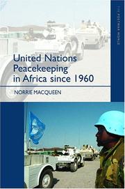 Cover of: United Nations Peacekeeping in Africa Since 1960
