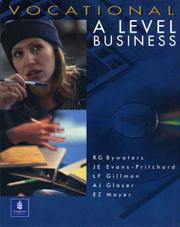 Cover of: GNVQ Advanced Business Studies by John Evans-Pritchard, Bob Bywater, Tony Glaser, Liz Mayer, Loraine Gillman