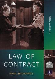 Cover of: Law of Contract (Foundation Studies in Law Series)