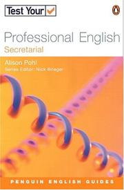 Cover of: Test Your Professional English - Secretarial (Penguin English Guides) by BRIEGEN