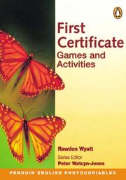 Cover of: First Certificate Games and Activities