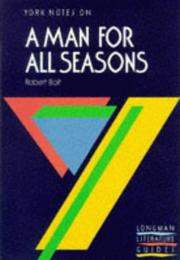 Cover of: Robert Bolt, "Man for All Seasons"