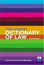 Cover of: Longman's Dictionary of Law