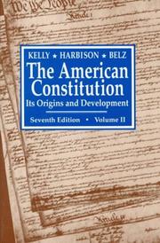 Cover of: The American Constitution: its origins and development