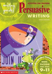 Cover of: Activities for Teaching Persuasive Writing for Ages 9-11 (Writing Guides)
