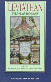 Cover of: Leviathan: Authoritative Text : Backgrounds Interpretations (Norton Critical Editions)