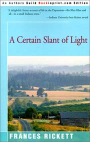 Cover of: A Certain Slant of Light