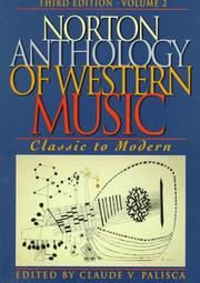 Cover of: Norton Anthology of Western Music | Claude V. Palisca