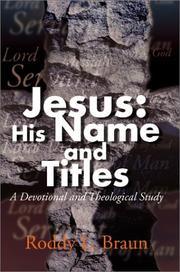 Cover of: Jesus, His Name and Titles: A Devotional and Theological Study