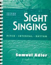 Cover of: Sight singing by Samuel Adler