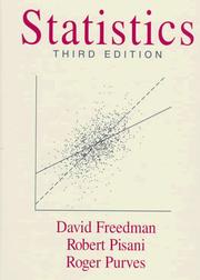 Cover of: Statistics, Third Edition by David Freedman, Robert Pisani, Roger Purves