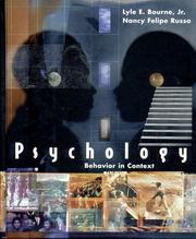 Cover of: Psychology: behavior in context