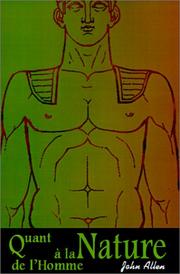 Cover of Quant a la Nature de L'Homme by John Allen