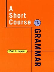 Cover of: A short course in grammar: a course in the grammar of standard written English