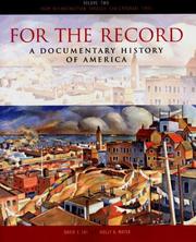 Cover of: For the record by David Emory Shi