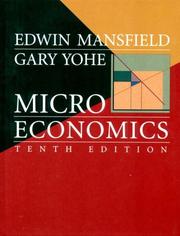 Cover of: Microeconomics by Edwin Mansfield, Gary Wynn Yohe