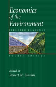 Cover of: Economics of the environment: selected readings