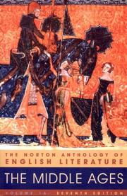 Cover of: The Norton Anthology of English Literature, Vol. 1 A: The Middle Ages