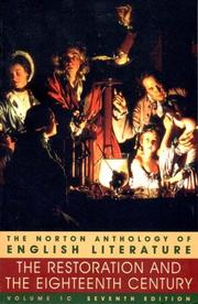 Cover of: The Norton Anthology of English Literature, Vol. 1 C by 