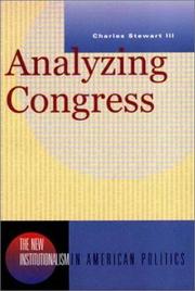 Cover of: Analyzing Congress by Charles Stewart, Charles Stewart III