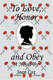 Cover of: To Love, Honor and Obey