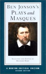 Cover of: Ben Jonson's plays and masques