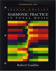 Cover of: Harmonic Practice in Tonal Music Workbook, Second Edition