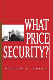 Cover of: What Price Security? by Gordon B. Greer