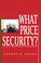Cover of: What Price Security?