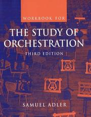Cover of: Workbook for the Study of Orchestration, Third Edition by Samuel Adler