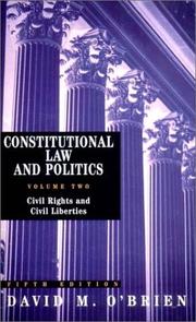Cover of: Constitutional Law and Politics, Volume 2 by David M. O'Brien