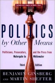 Cover of: Politics by Other Means | Benjamin Ginsberg