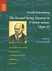 Cover of: Second String Quartet in F-Sharp Minor, Op. 10 (Norton Critical Scores) by Arnold Schoenberg
