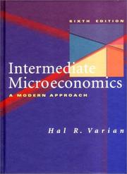 Cover of: Intermediate microeconomics by Hal R. Varian