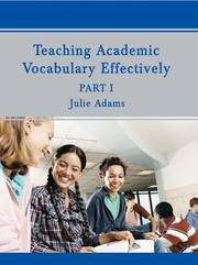Cover of: Teaching Academic Vocabulary Effectively: Part 1